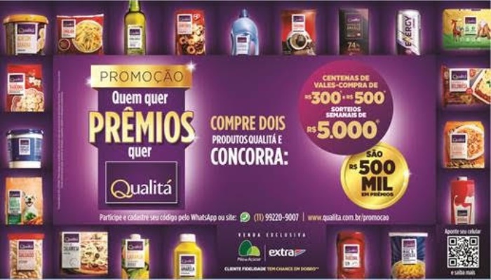 Promo inédita da Qualitá distribui R$ 500 mil em prêmios