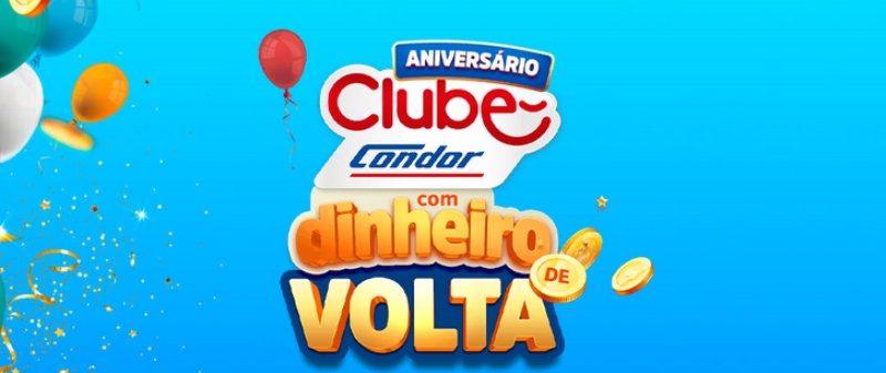 Clube Condor comemora três anos com 'Dinheiro de volta'