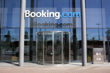 Amsterdam, Netherlands -may 6, 2018: office of booking.com in the Netherlands