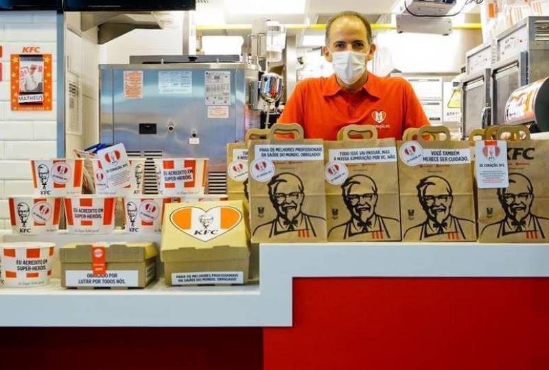 KFC conclui campanha que doou 60 mil lanches para profissionais de saúde