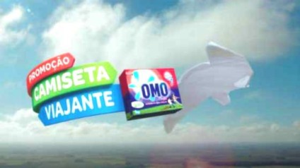 Ação promocional de OMO faz camiseta viajar