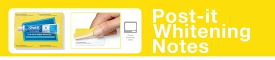 Oral-B promove clareamento com Post-it