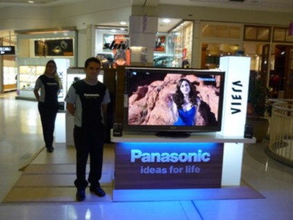 Panasonic com ativação em shoppings