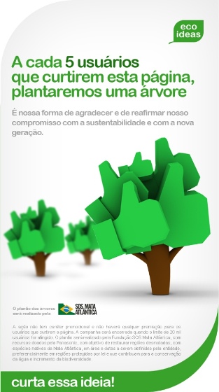 Restaurando a floresta com Panasonic no Facebook