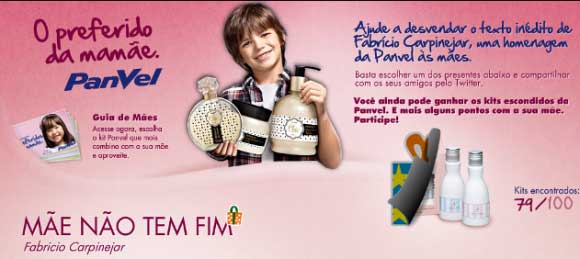 Panvel celebra as mães com criação de Fabrício Carpinejar