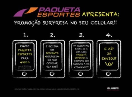 Paquetá Esportes promove ação inédita por celular