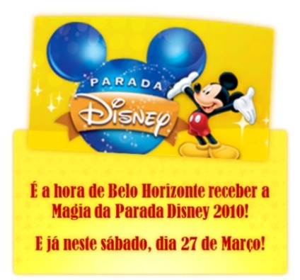 Parada Disney em BH neste sábado