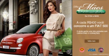 Fiat 500 na promo do ParkShoppingBarigui