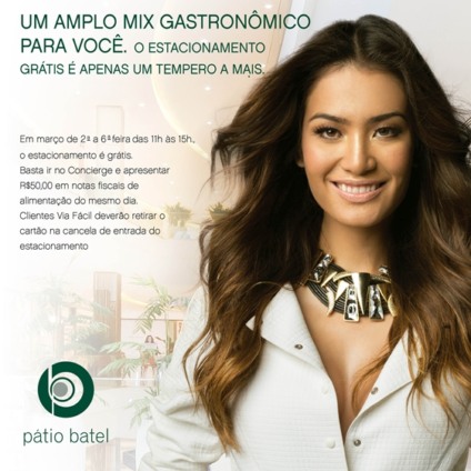 Pátio Batel cria ação promo com estacionamento gratuito