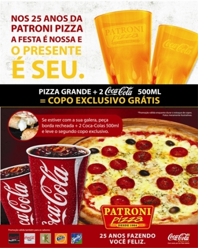 Patroni e Coca-Cola parceiras em ação promo