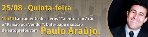 Paulo Araújo em noite de autógrafos no Estação