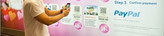 Paypal testa compra por QR code em Cingapura