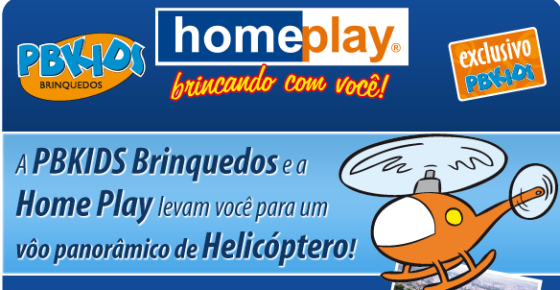 PBKids e Homeplay levam crianças para voo de helicóptero