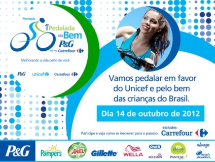 Pedalada do Bem tem patrocínio do Carrefour e P&G