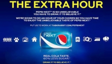 Pepsi promove seu novo produto com tarefas domésticas