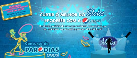 Parodiando ídolos na ação promocional da Pepsi