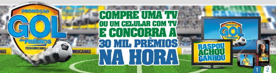 Gol de prêmios Pernambucanas no PDV