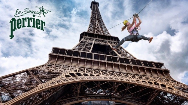 perrier tirolesa torre eiffel 