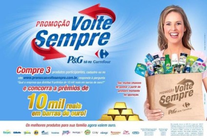 Volte sempre na promoção do Carrefour e P&G