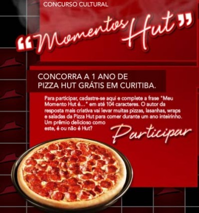Purple cria para a promoção "Momentos Hut"