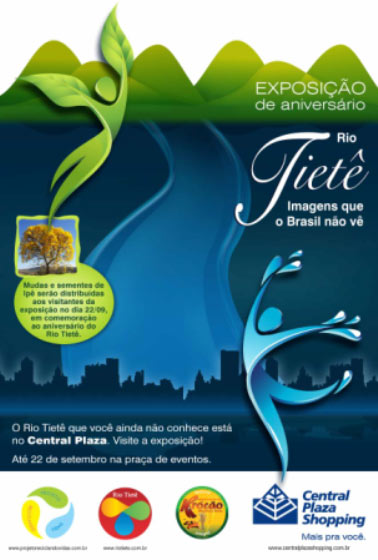 Exposição sobre o Rio Tietê no Central Plaza