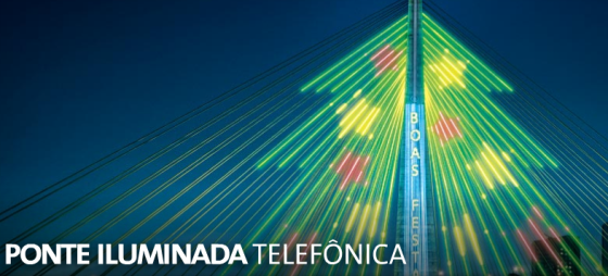 Telefônica ilumina ponte e lança concurso cultural