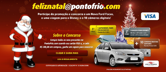 PontoFrio.com faz promo em parceria com Visa