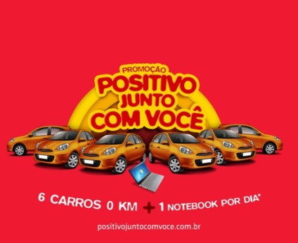 Carros e notebooks na promo da Positivo Informática