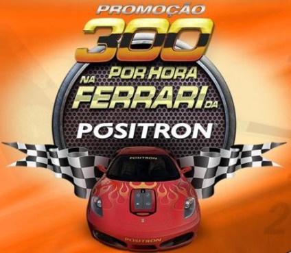 Dando uma volta de Ferrari com a Pósitron
