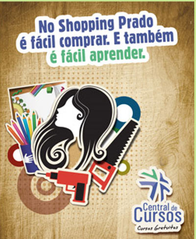 Cursos de maquiagem e artesanato no Prado