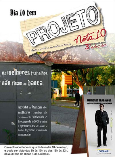 Projeto Nota 10 hoje na Unibrasil