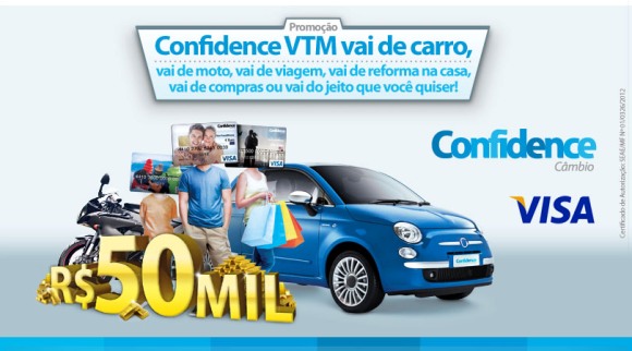 Cartão personalizado VTM pode render R$ 50 mil