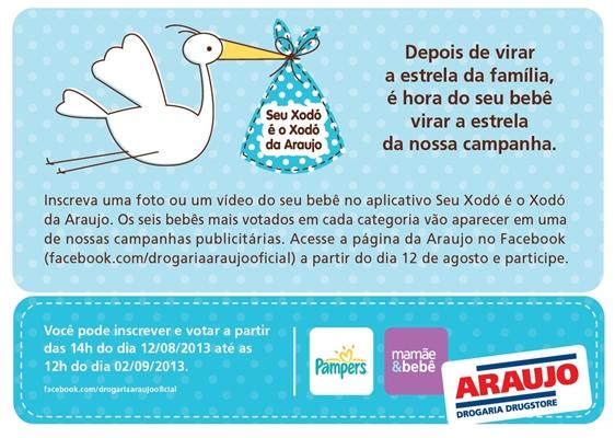 Promo da Drogarias Araújo escolhe bebê para campanha