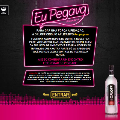 App de Orloff brinca com o conceito "pegação"