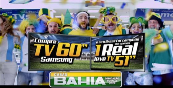 Emoção em dobro na ação promocional da Casas Bahia Emoção em dobro na ação promocional da Casas Bahia