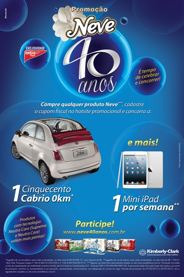 Neve comemora 40 anos com promo no ponto de venda