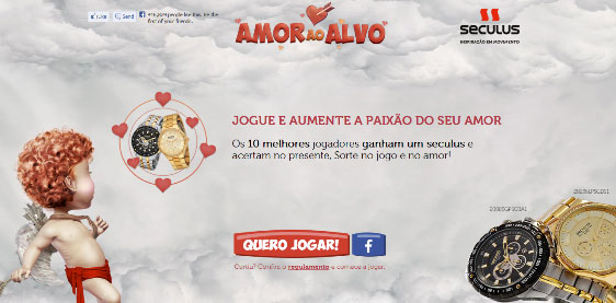 Amor ao Alvo na promo da Seculus Relógios