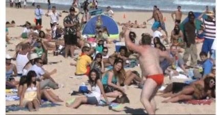 Flash mob chega à praia Flash mob chega à praia