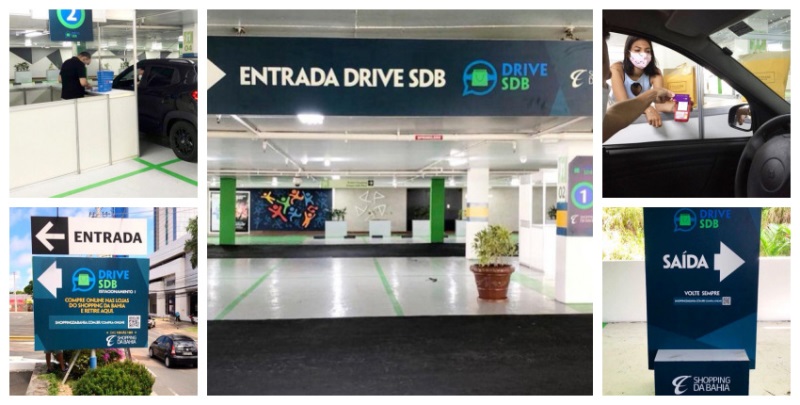 Marcativa produz drive para retirada de compras do Shopping da Bahia 