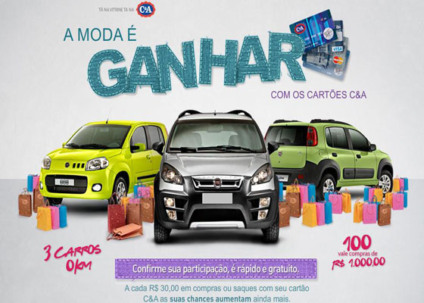 Promoção "A moda é ganhar" Cartões C&A