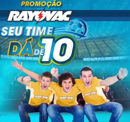 "Seu time dá de 10" na promo da Rayovac