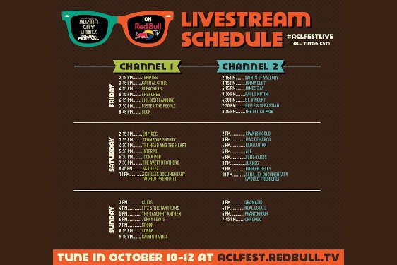 Red Bull TV transmite o Festival Austin City Limits Red Bull TV transmite o Festival Austin City Limits