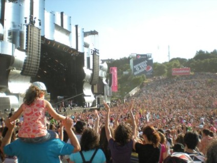 Crianças invadem a Cidade do Rock 