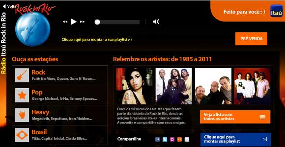 Rádio Itaú Rock in Rio entra no ar