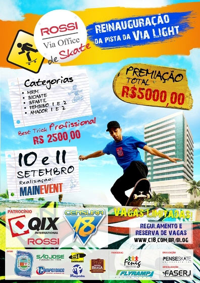 Rossi patrocina campeonato de skate