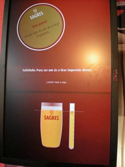Cerveja Sagres com chopeira virtual no RiR