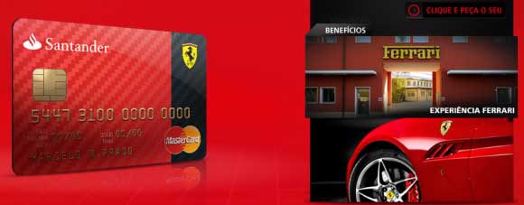 Clientes Santander podem dirigir uma Ferrari