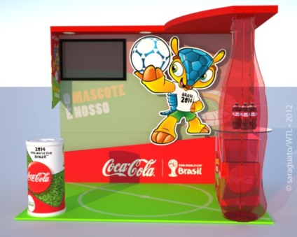 Saraguato/WTL mostrou mascote da Copa na Abras