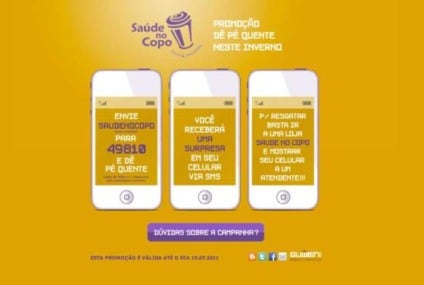 Saúde no Copo com SMS promocional