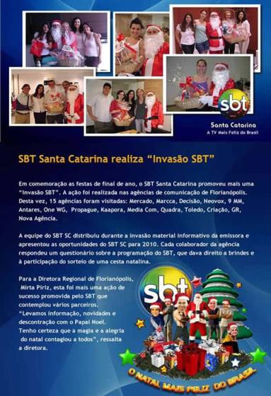 SBT faz marketing promo em Florianópolis